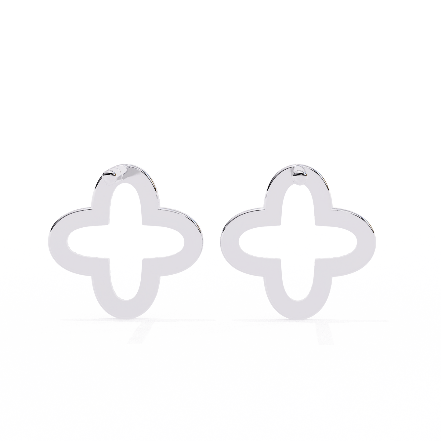 2 Carat Floral Stud Earrings