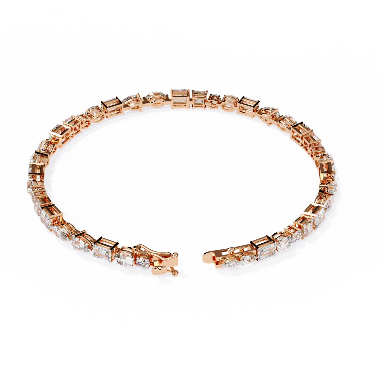 5 ct to 20 ct Mix Diamond Tennis Bracelet in 10k Gold