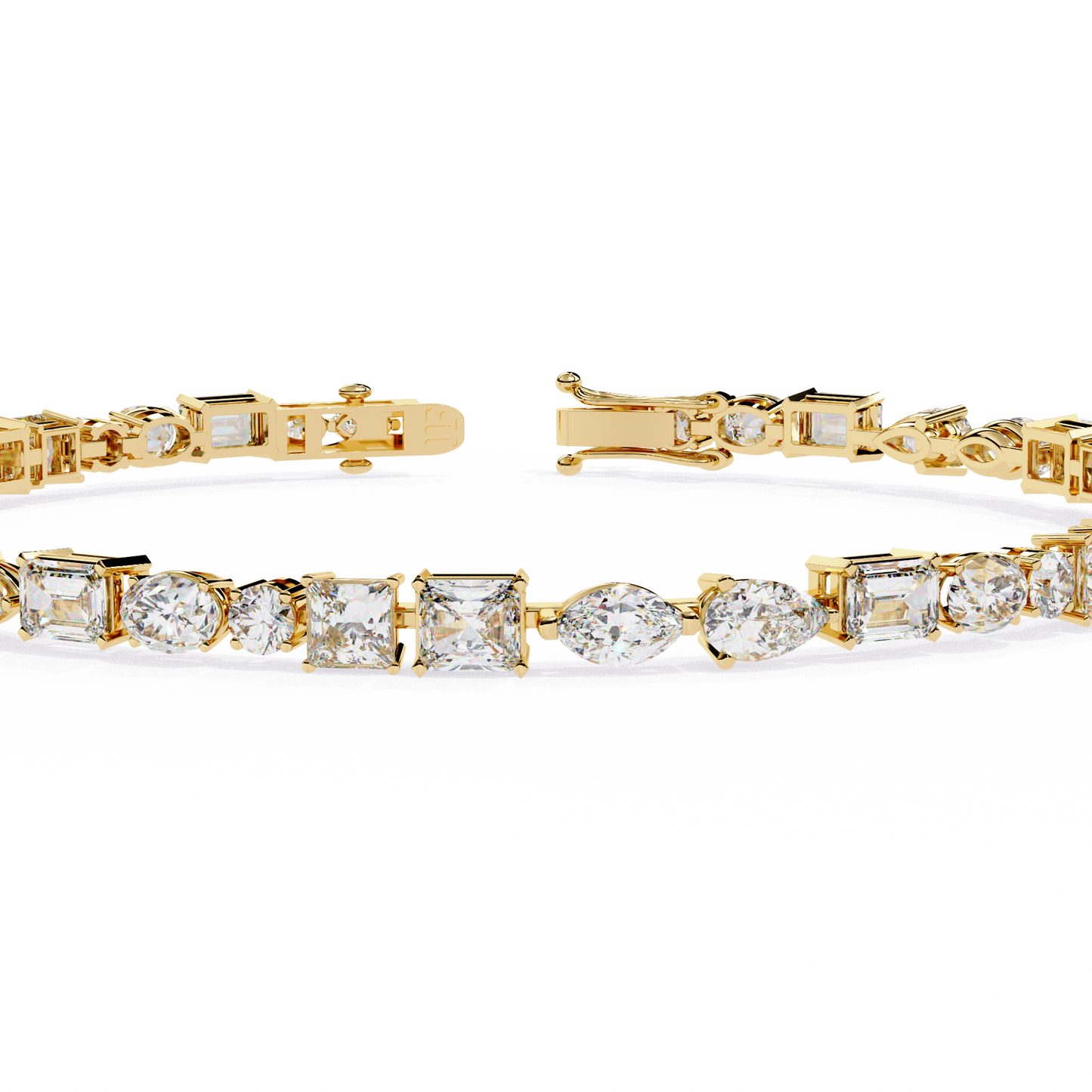 5 ct to 20 ct Mix Diamond Tennis Bracelet in 10k Gold