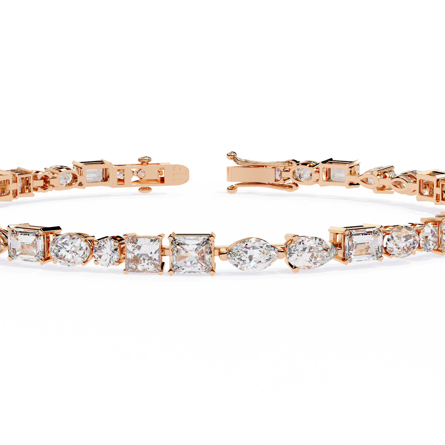 5 ct to 20 ct Mix Diamond Tennis Bracelet in 10k Gold