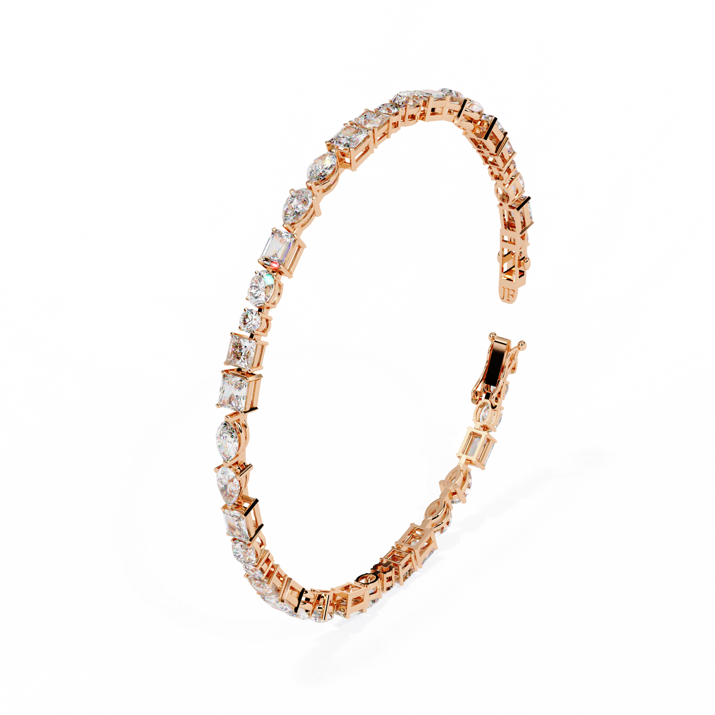5 ct to 20 ct Mix Diamond Tennis Bracelet in 10k Gold