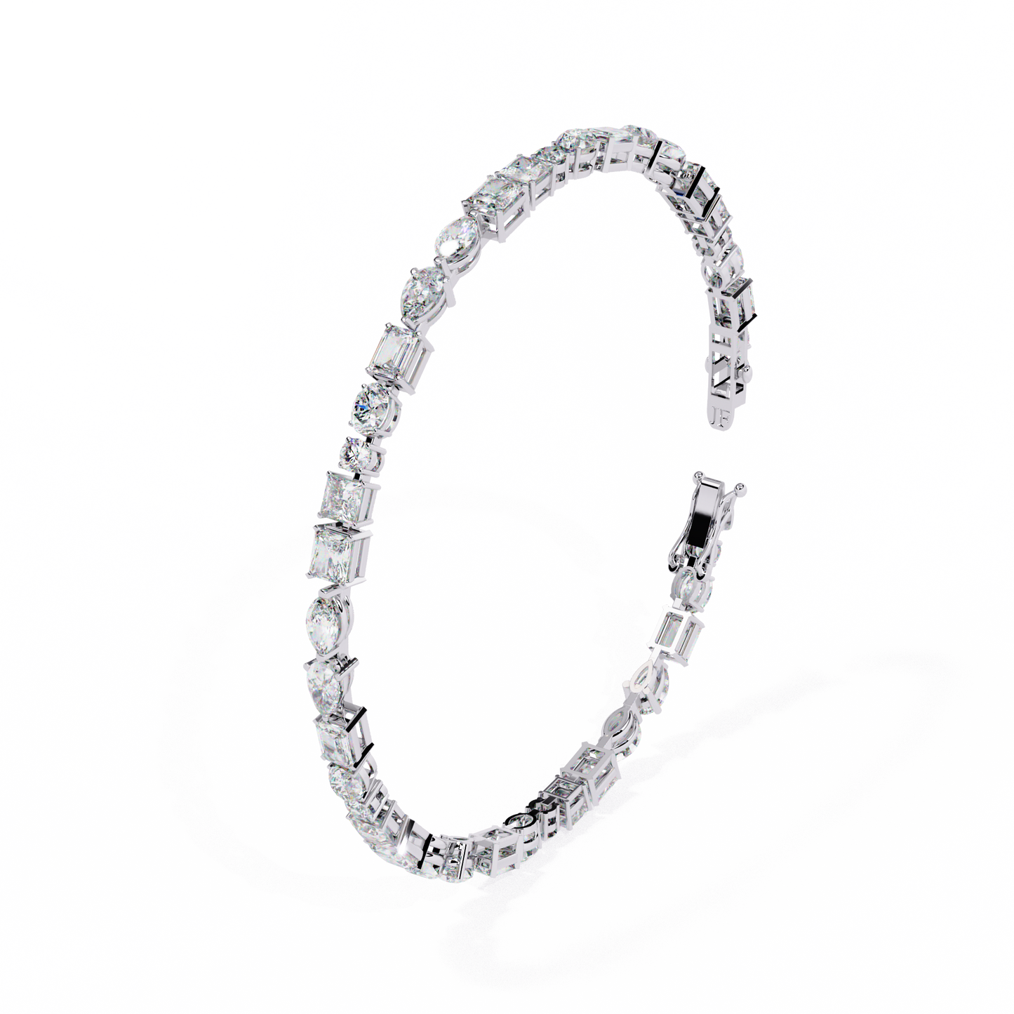 5 ct to 20 ct Mix Diamond Tennis Bracelet in 10k Gold