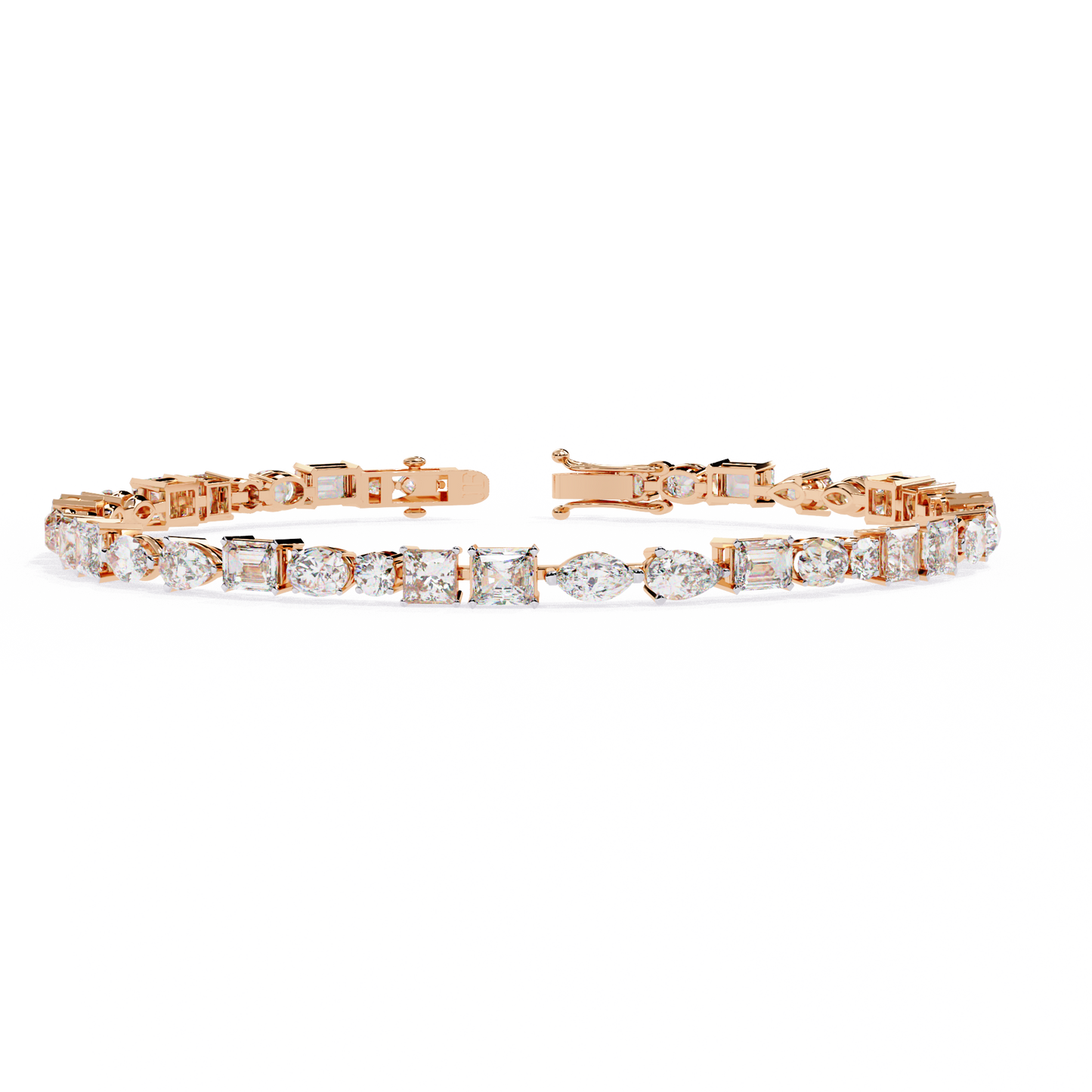 5 ct to 20 ct Mix Diamond Tennis Bracelet in 10k Gold