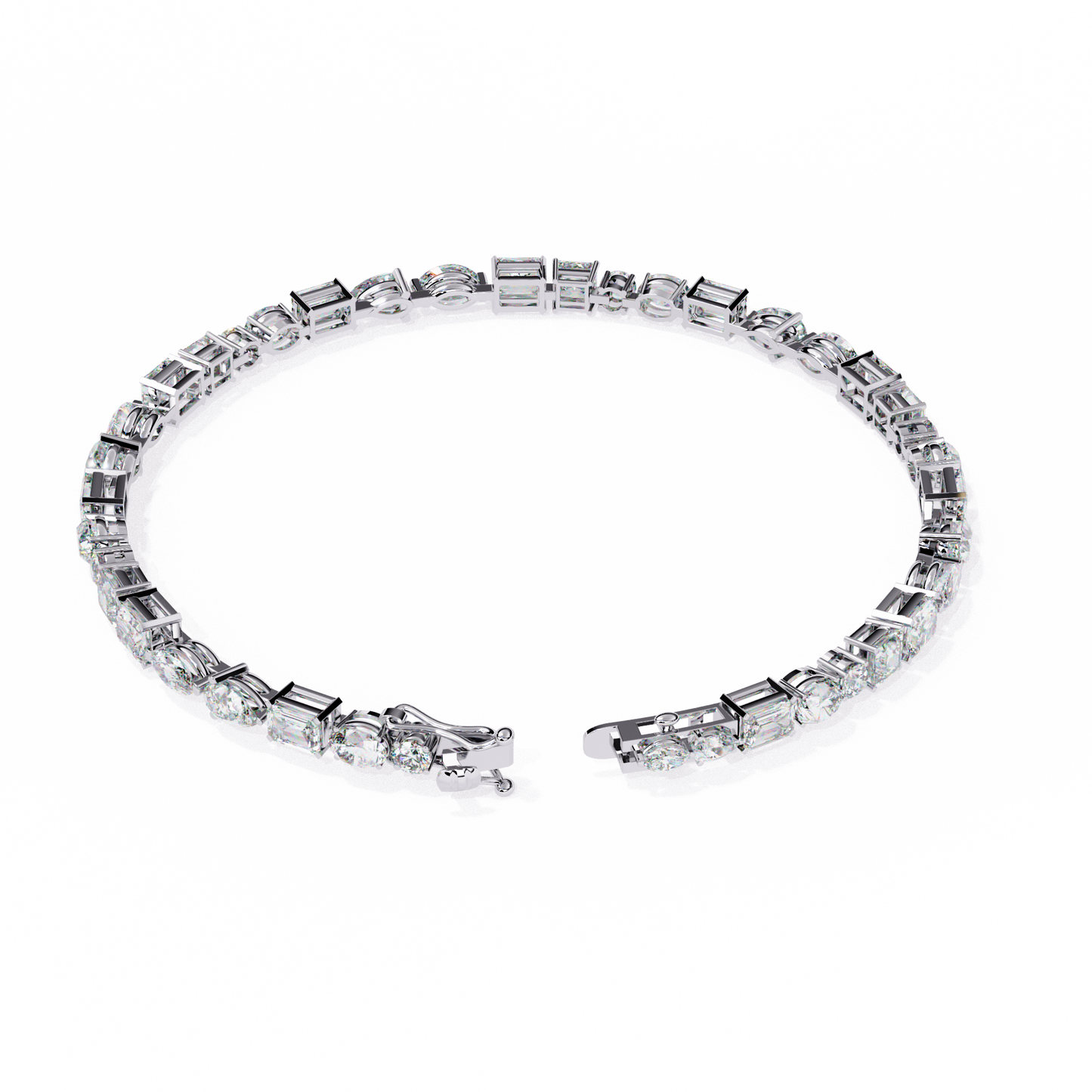 5 ct to 20 ct Mix Diamond Tennis Bracelet in 10k Gold