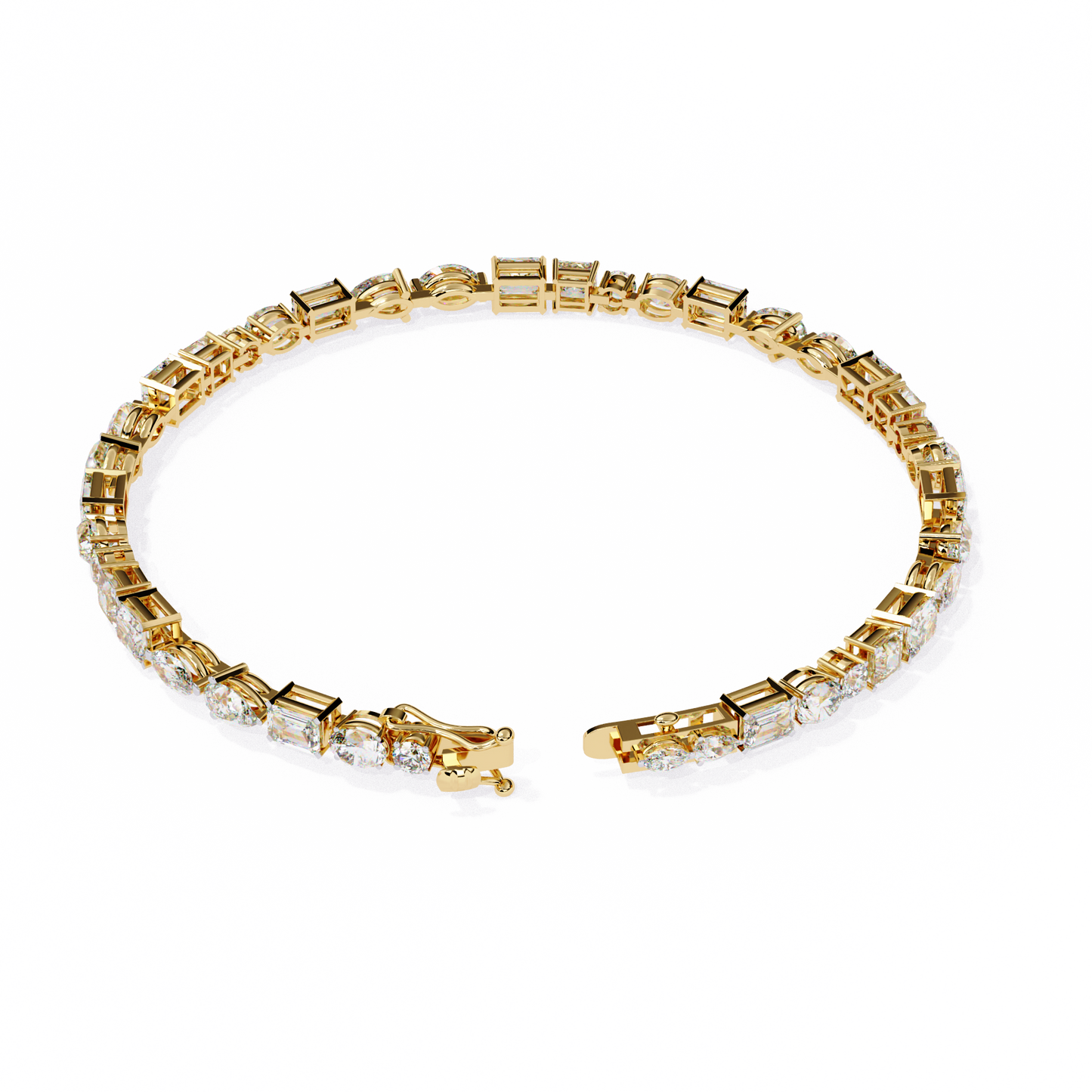 5 ct to 20 ct Mix Diamond Tennis Bracelet in 10k Gold