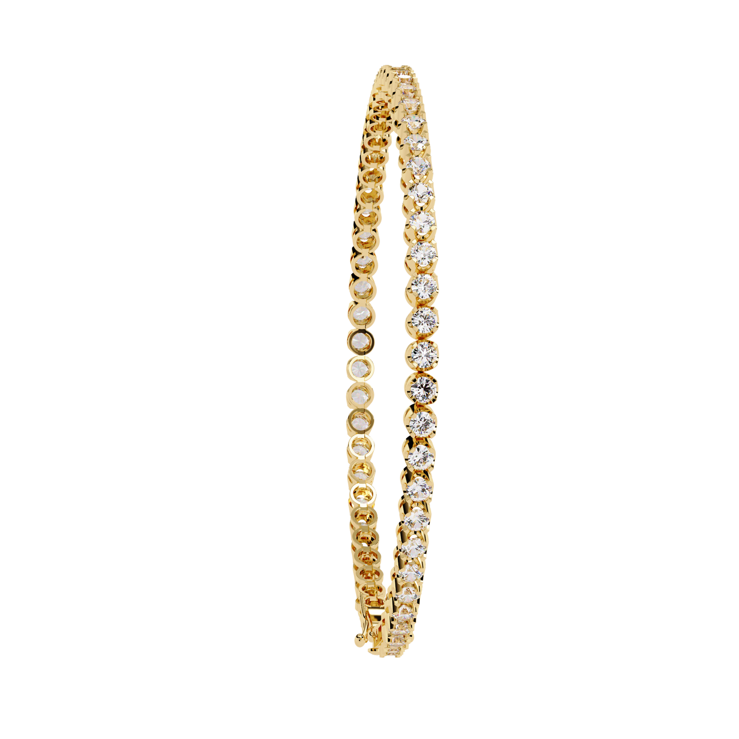 5 ct to 20 ct Slim Braid Diamond Tennis Bracelet in 10k Gold