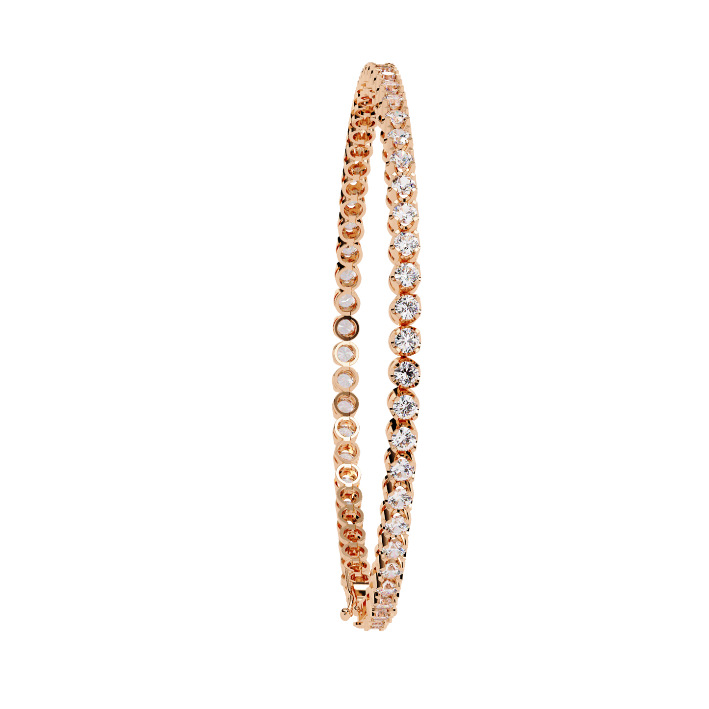 5 ct to 20 ct Slim Braid Diamond Tennis Bracelet in 10k Gold