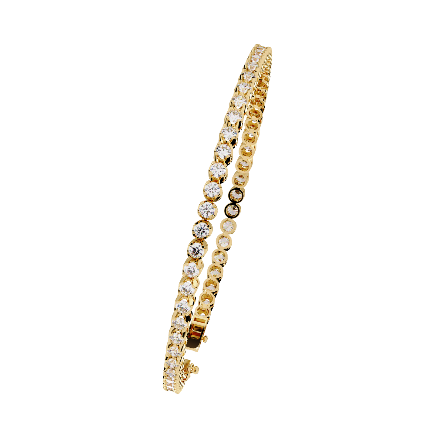 5 ct to 20 ct Slim Braid Diamond Tennis Bracelet in 10k Gold