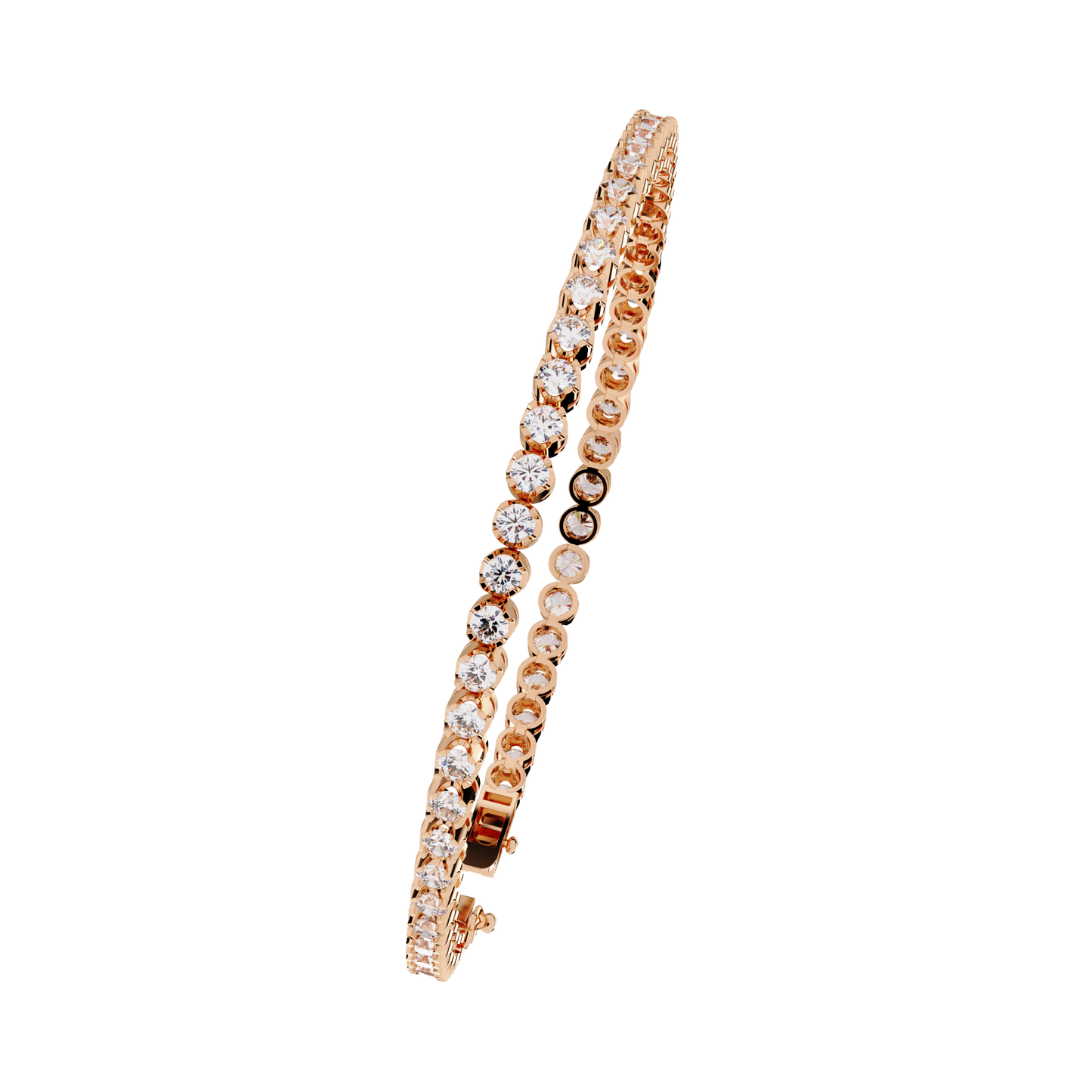 5 ct to 20 ct Slim Braid Diamond Tennis Bracelet in 10k Gold