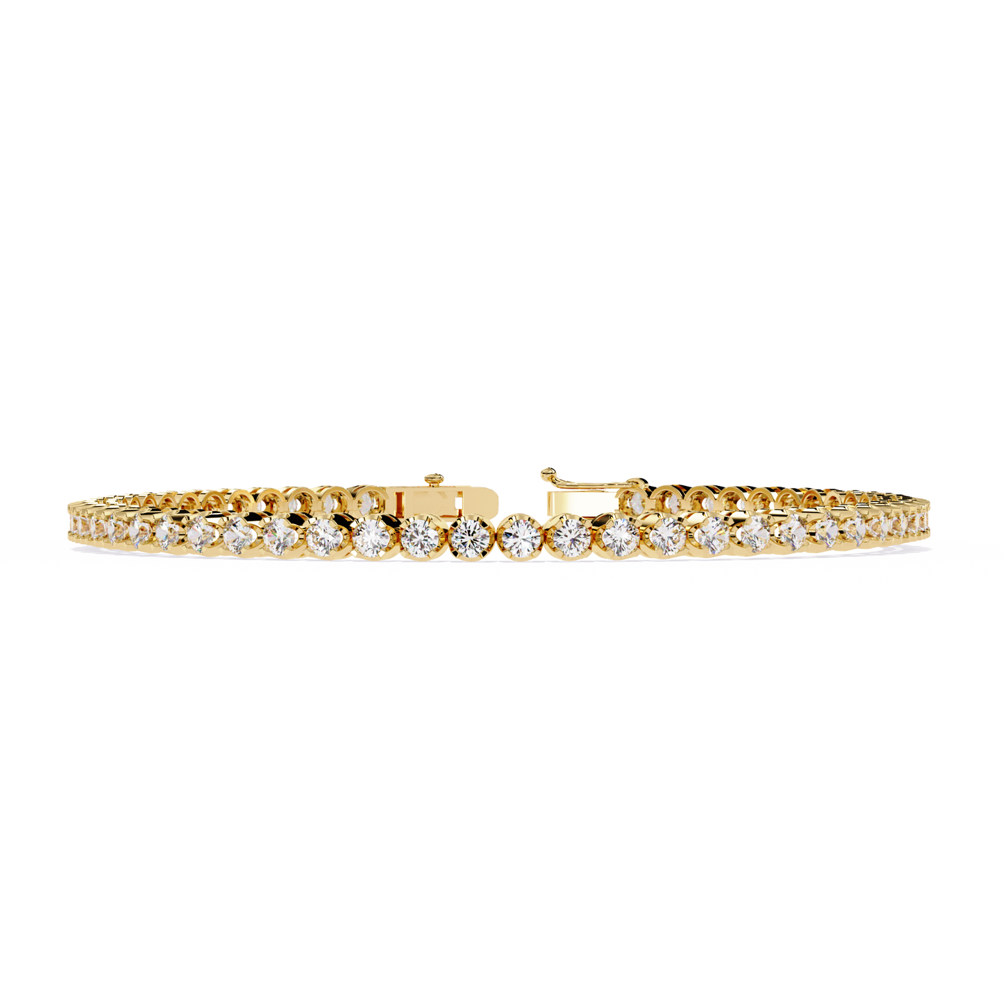 5 ct to 20 ct Slim Braid Diamond Tennis Bracelet in 10k Gold
