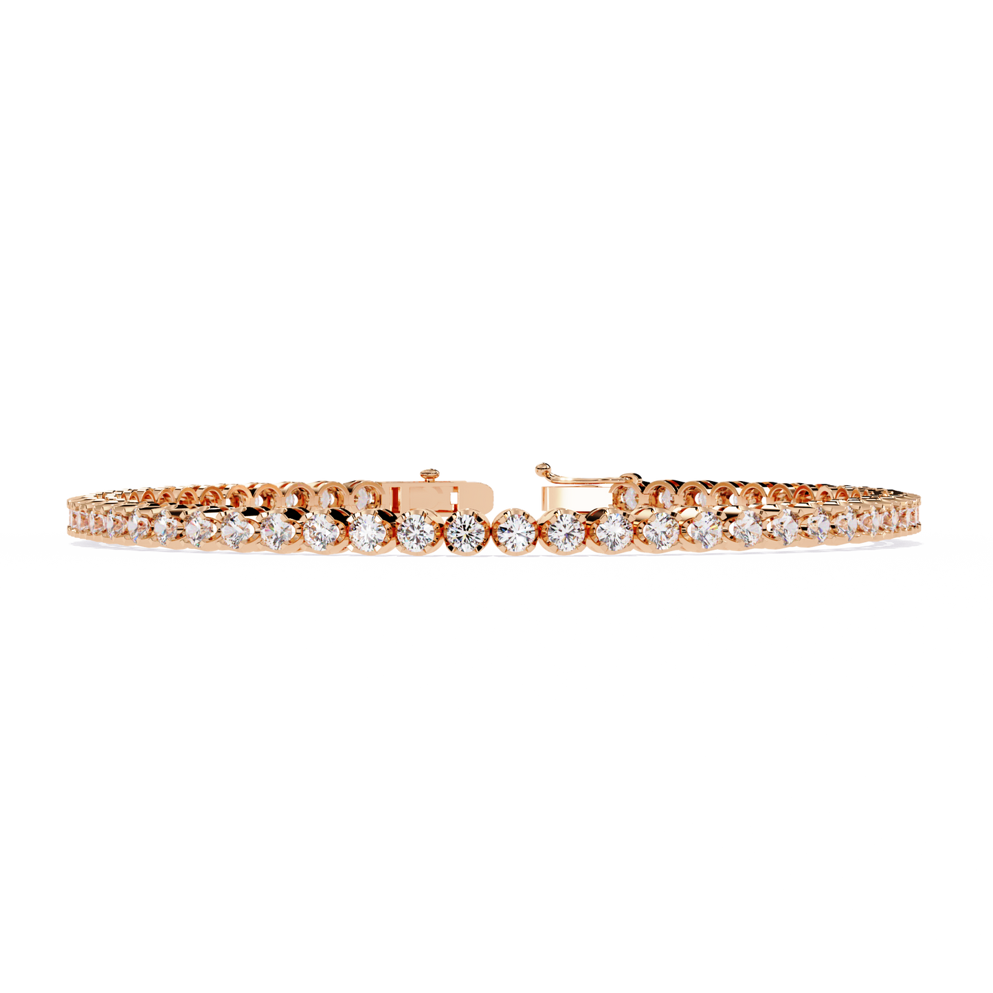 5 ct to 20 ct Slim Braid Diamond Tennis Bracelet in 10k Gold
