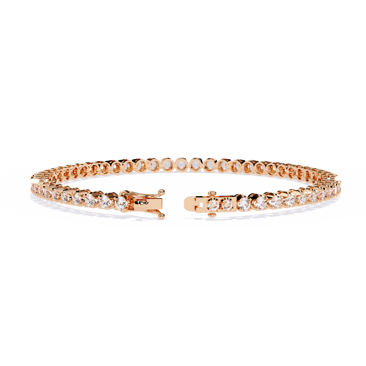 5 ct to 20 ct Slim Braid Diamond Tennis Bracelet in 10k Gold