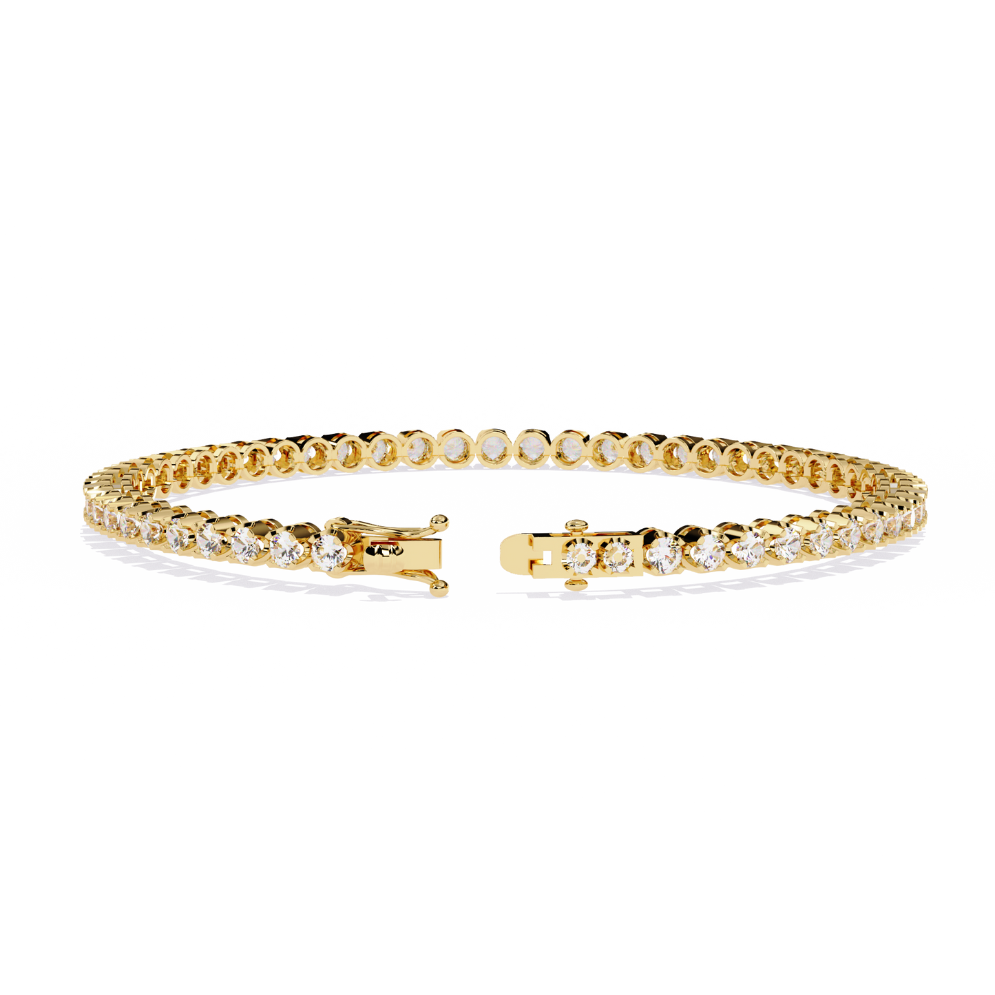 5 ct to 20 ct Slim Braid Diamond Tennis Bracelet in 10k Gold