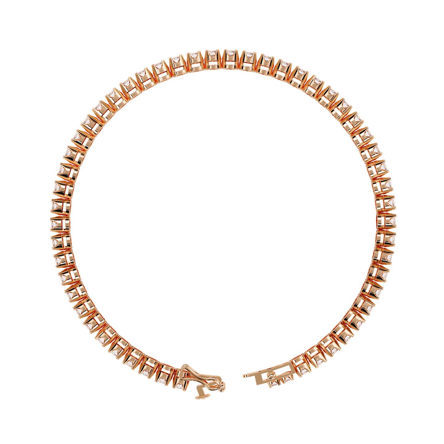 5 ct to 20 ct Slim Braid Diamond Tennis Bracelet in 10k Gold