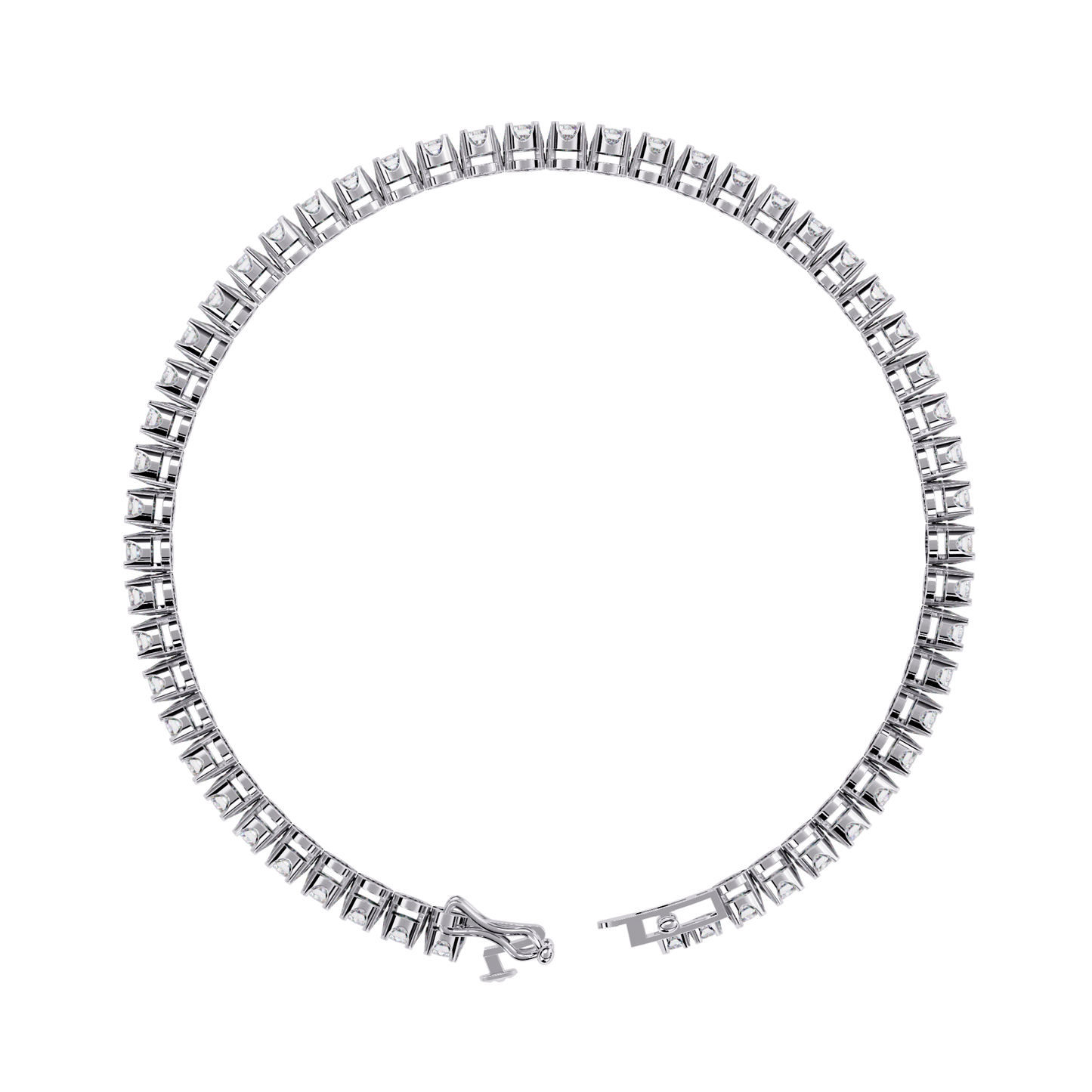 2 Carat Braid Diamond Tennis Bracelet in Sterling Silver