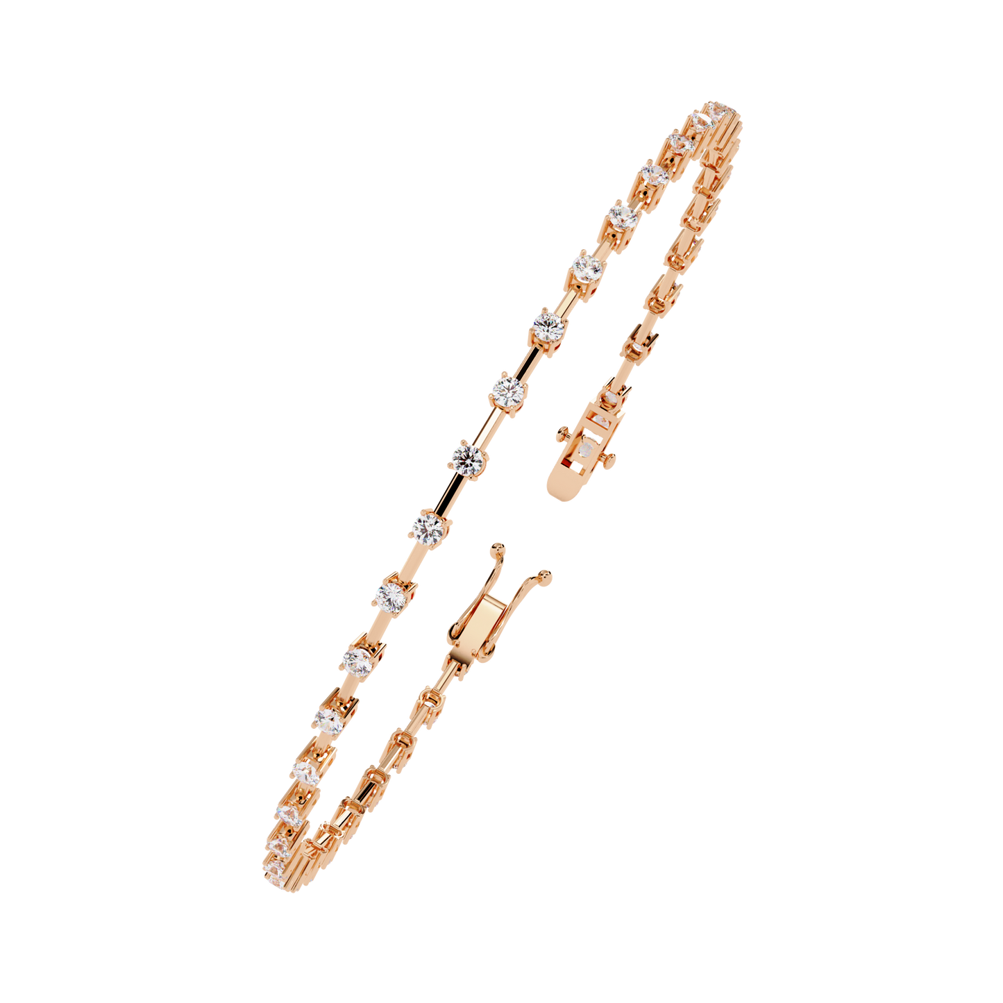 5 Carat Gold Radiant Diamond Tennis Bracelet in 10k Gold