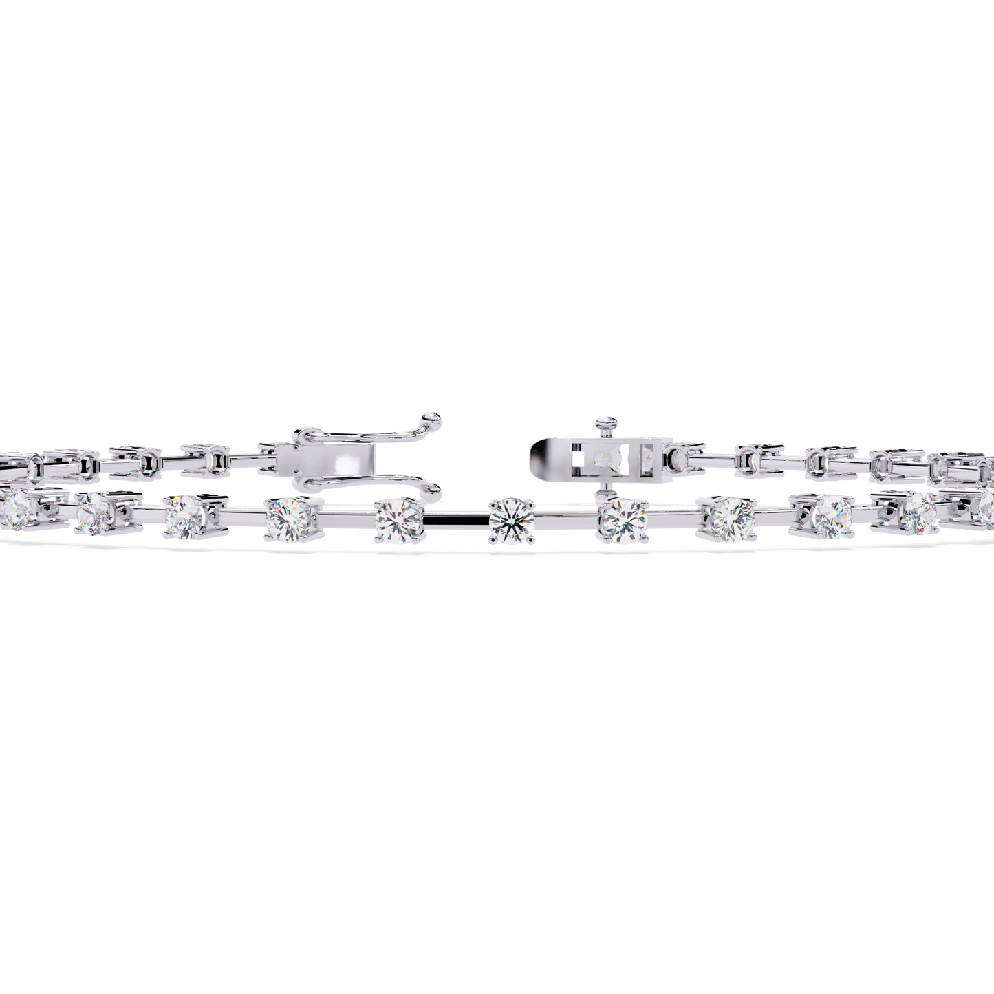 5 Carat Gold Radiant Diamond Tennis Bracelet in 10k Gold