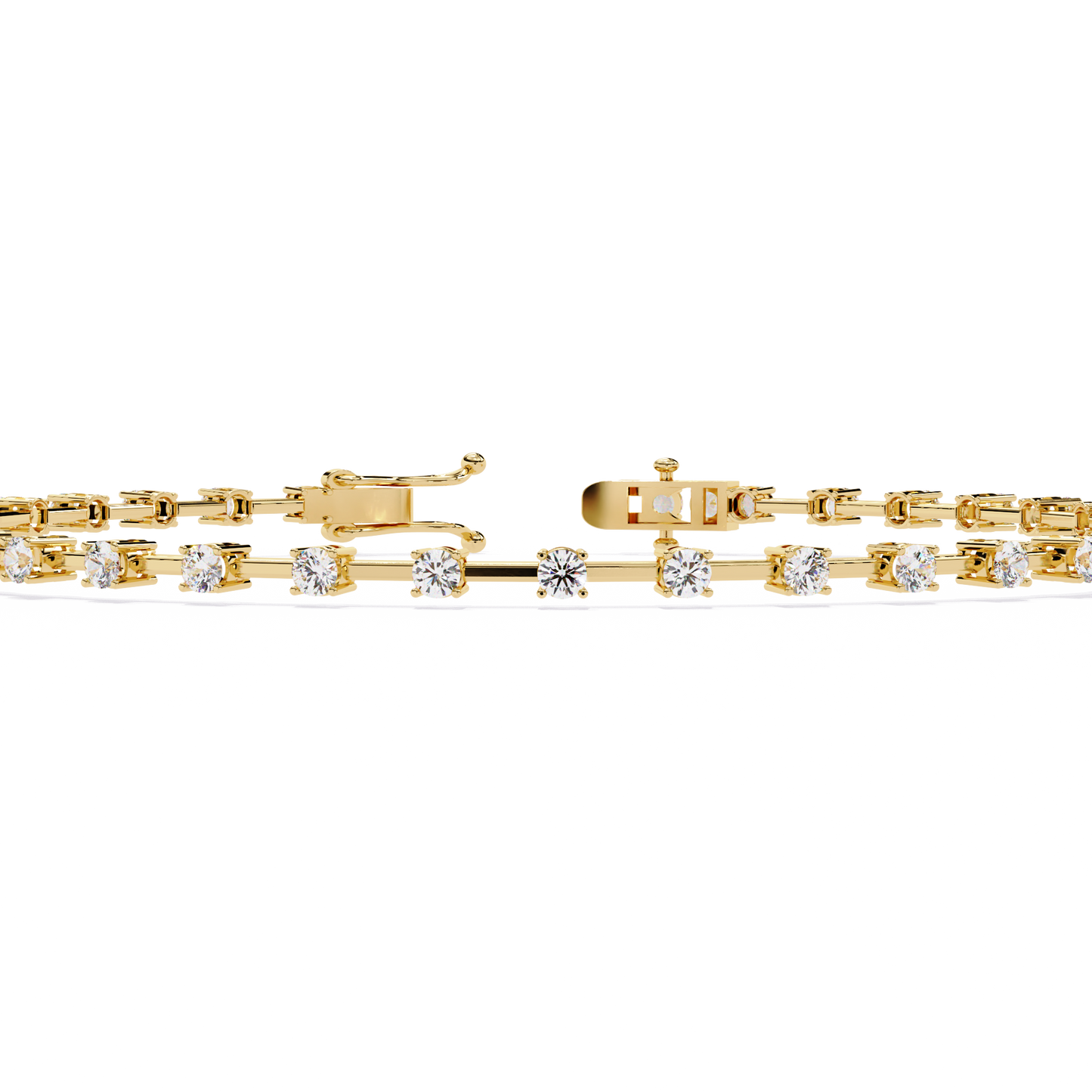 5 Carat Gold Radiant Diamond Tennis Bracelet in 10k Gold