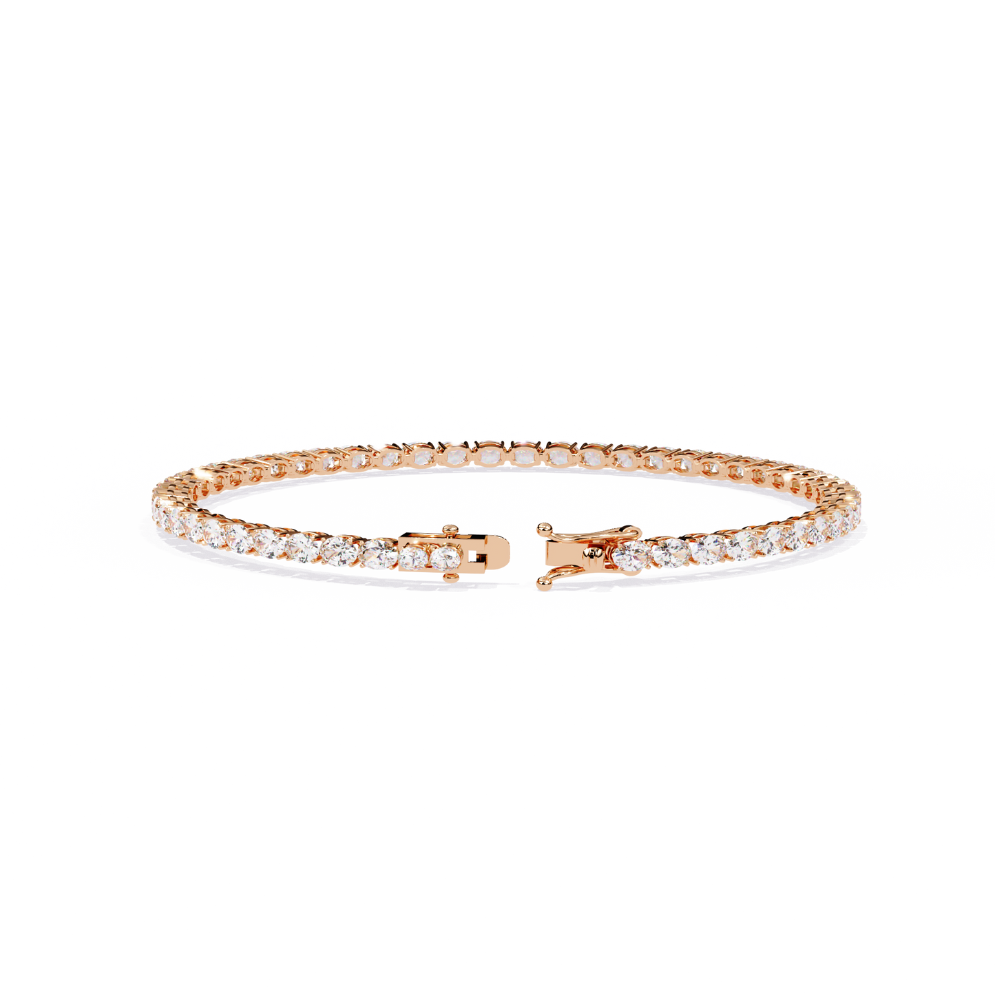 5 ct to 20 ct Slim Cushion Diamond Tennis Bracelet in 10k Gold