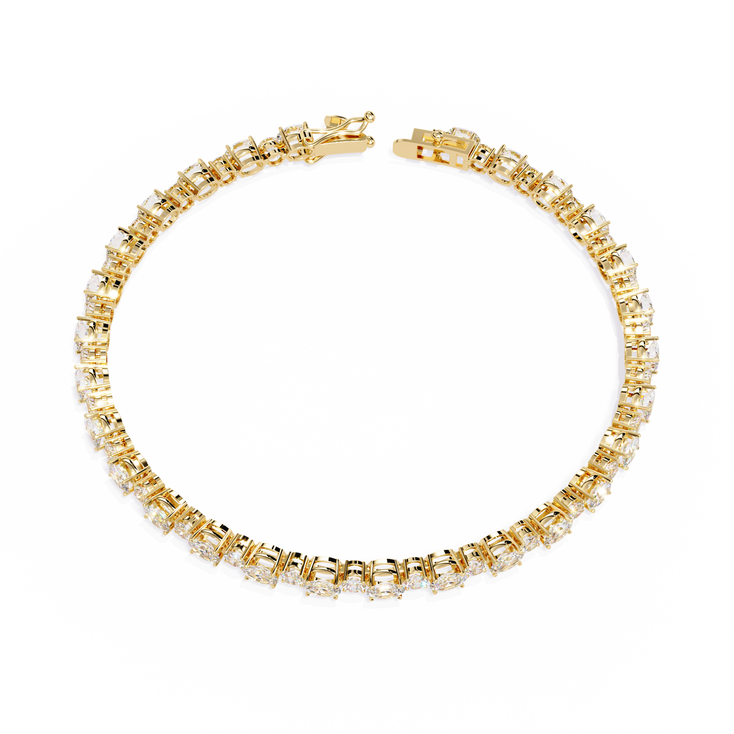 5 ct to 20 ct Diamond Tennis Bracelet in 10k Gold