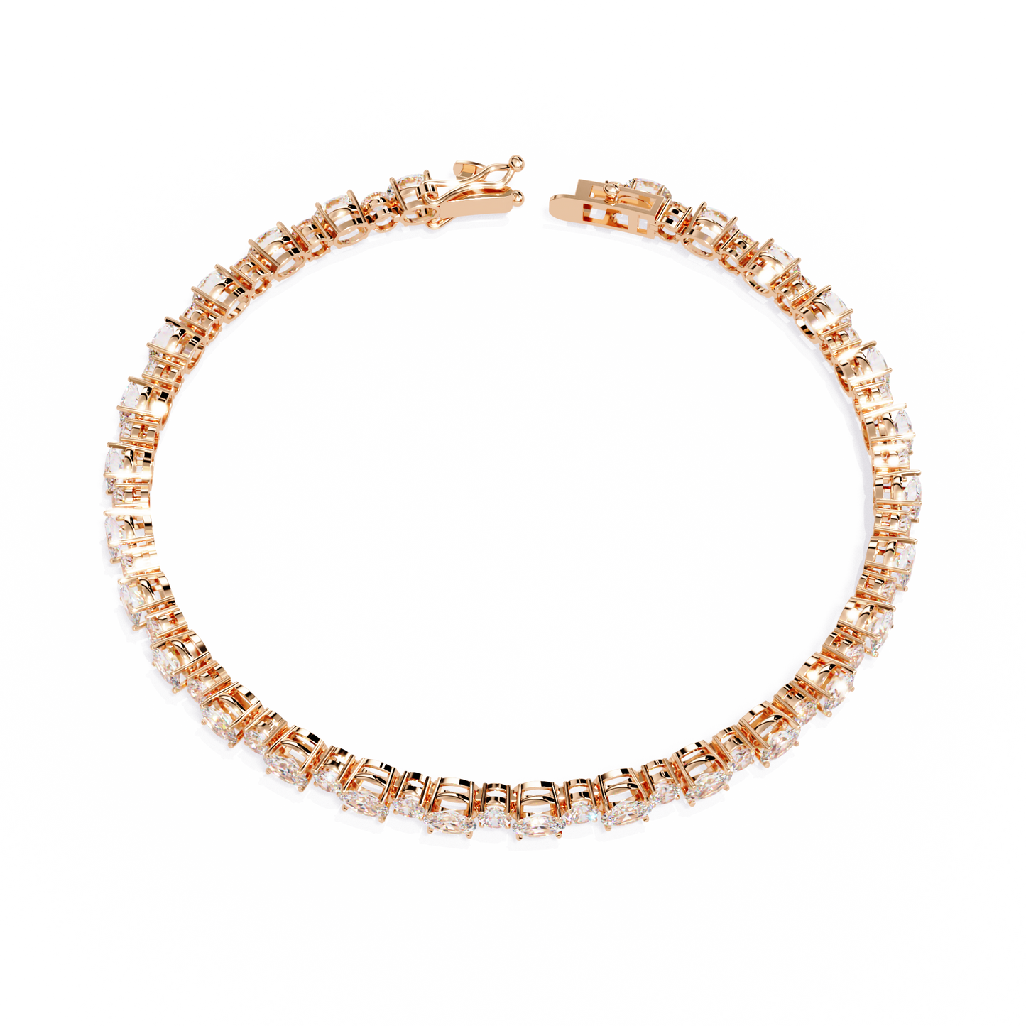 5 ct to 20 ct Diamond Tennis Bracelet in 10k Gold