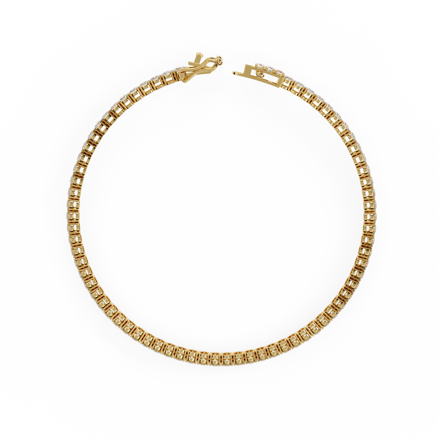 5 ct to 20 ct Slim Diamond Tennis Bracelet in 10k Gold