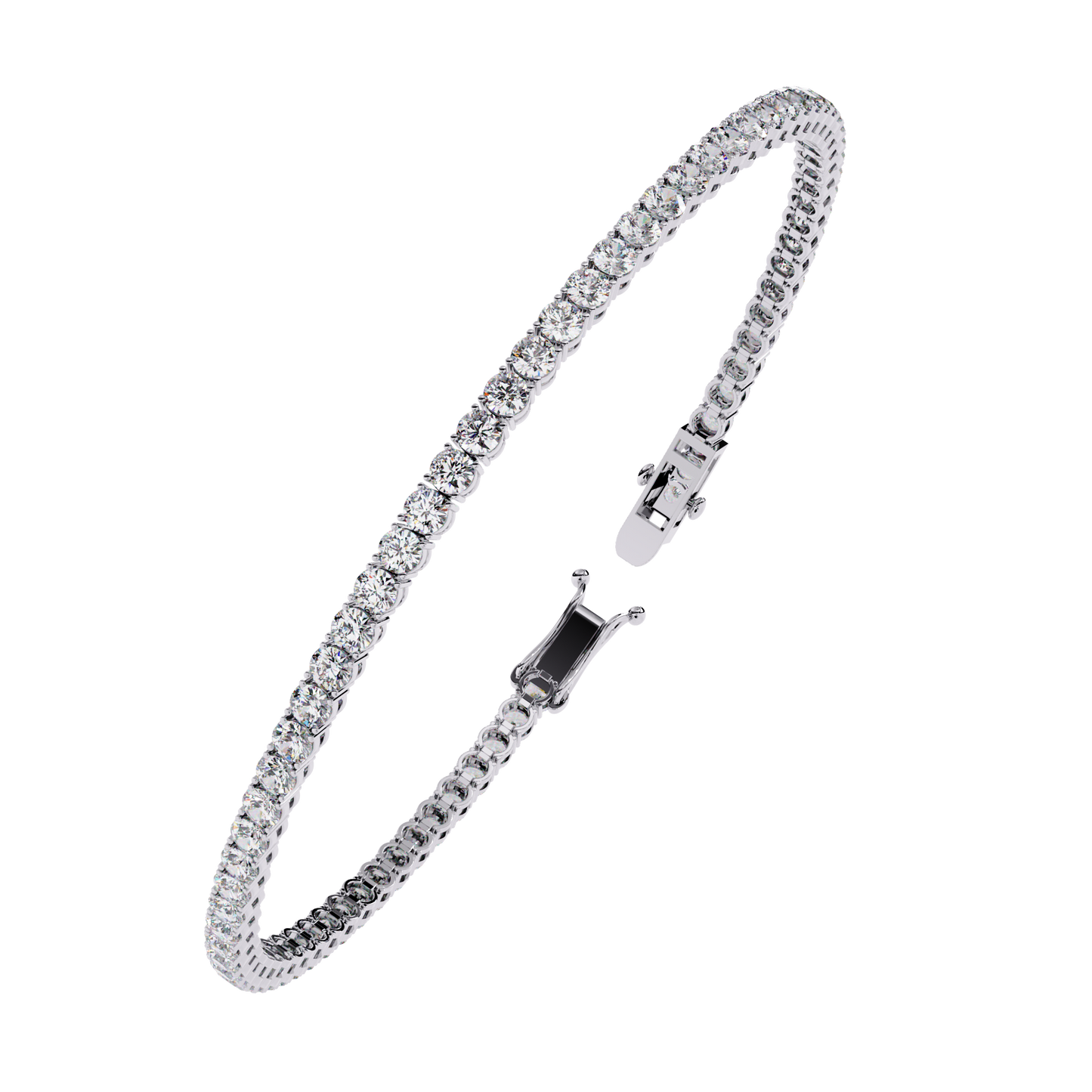 5 ct to 20 ct Slim Diamond Tennis Bracelet in 10k Gold