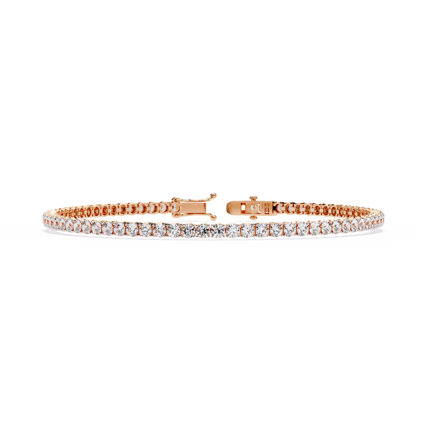5 ct to 20 ct Slim Diamond Tennis Bracelet in 10k Gold