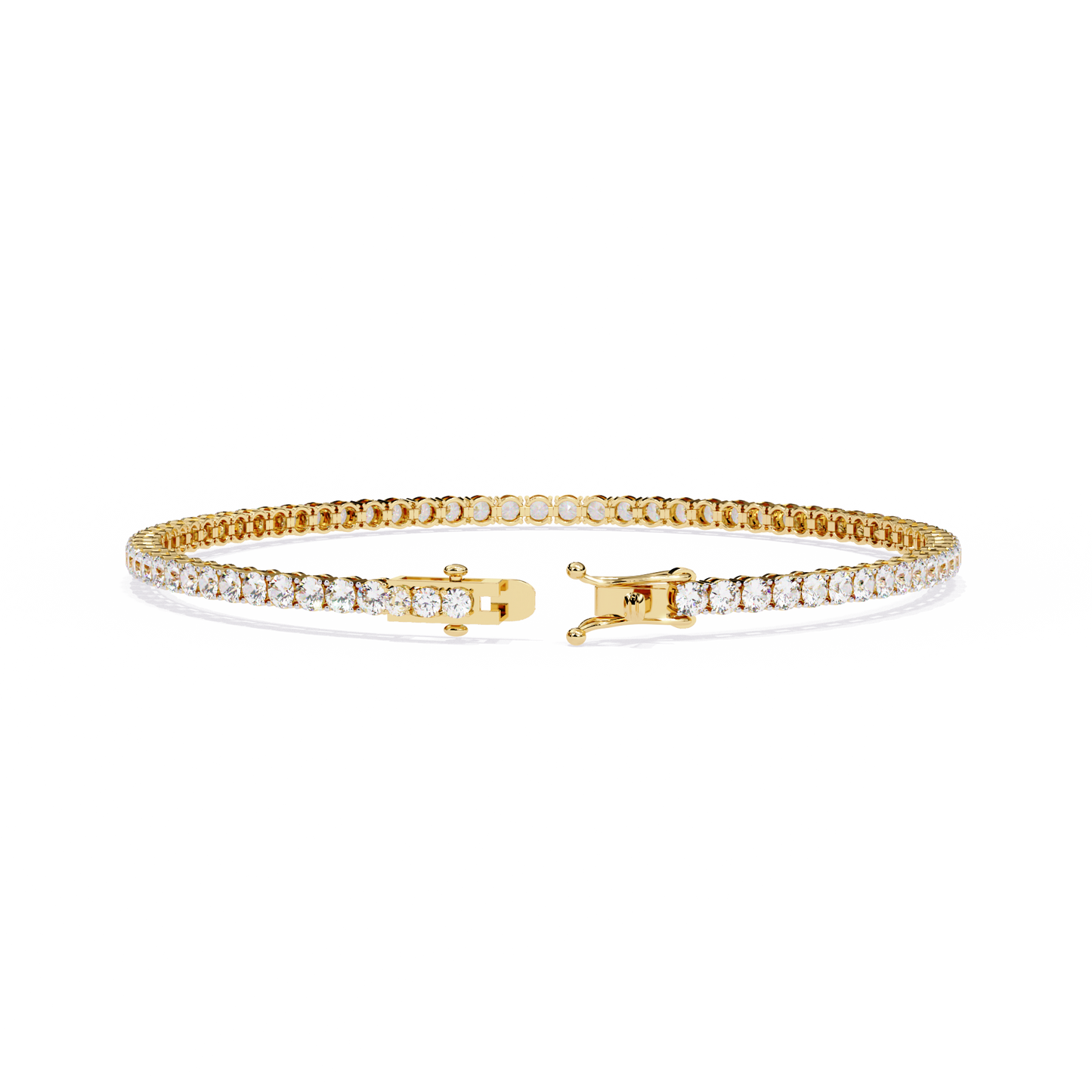 5 ct to 20 ct Slim Diamond Tennis Bracelet in 10k Gold