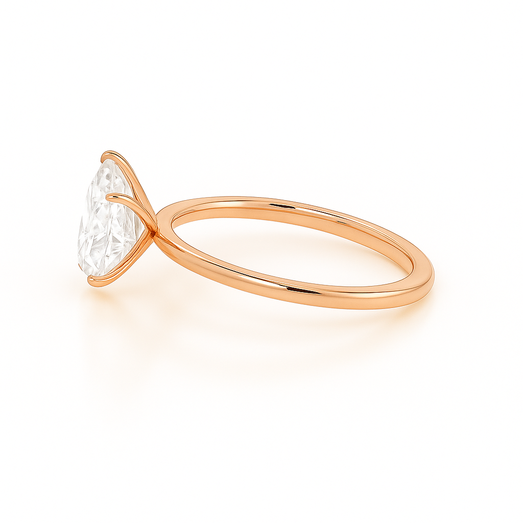 2 ct to 8 ct Diavont Pear-Cut Diamond Solitaire Engagement Ring Mounting