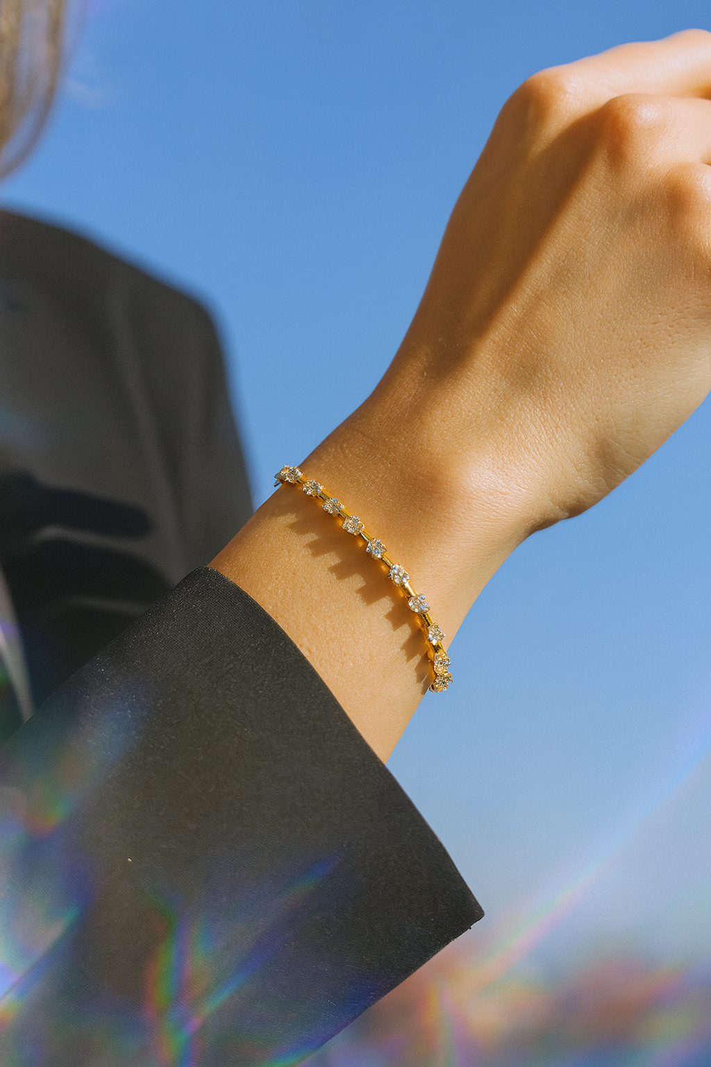 5 Carat Gold Radiant Diamond Tennis Bracelet in 10k Gold