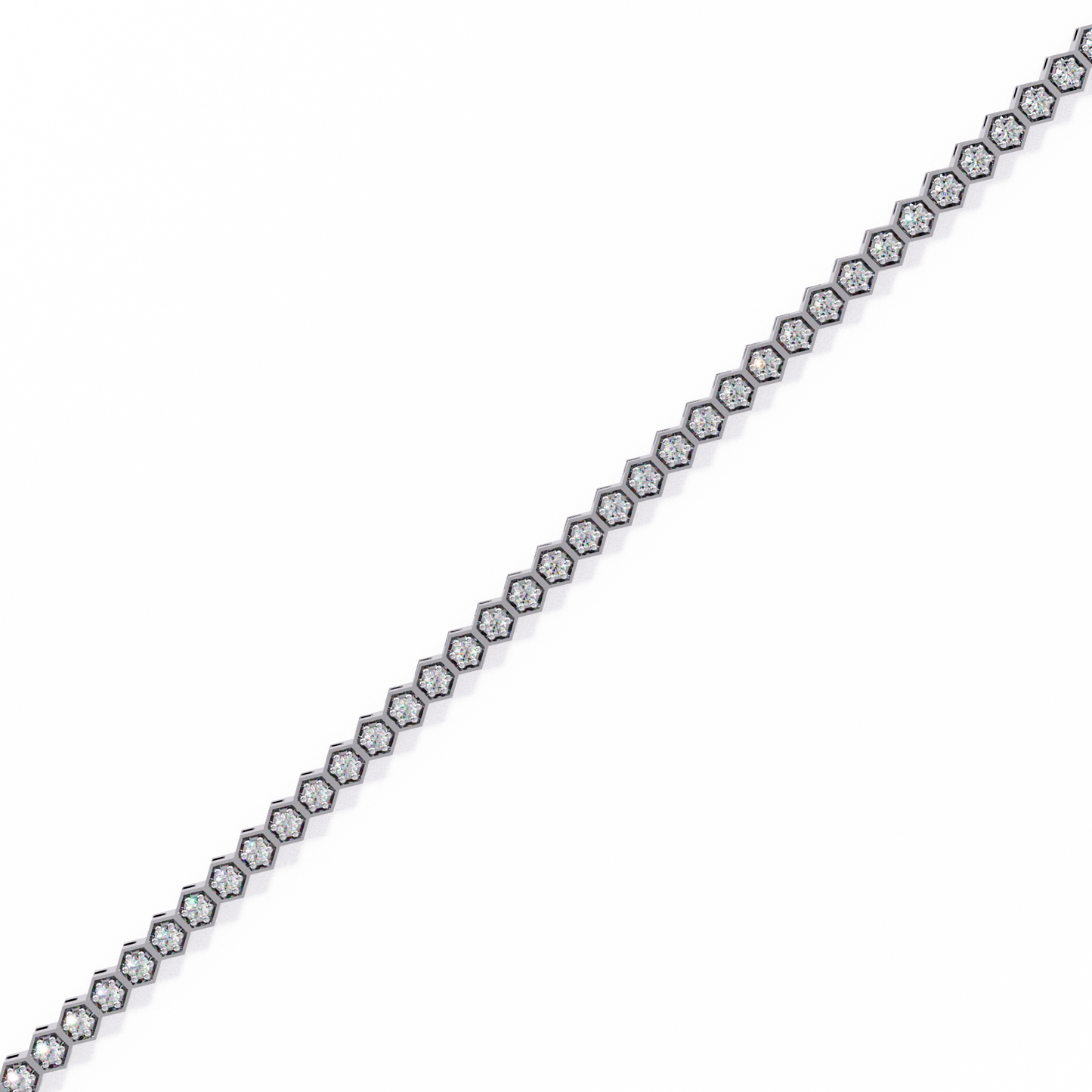 5 ct to 20 ct Diamond honeycomb Tennis Bracelet in 10k Gold