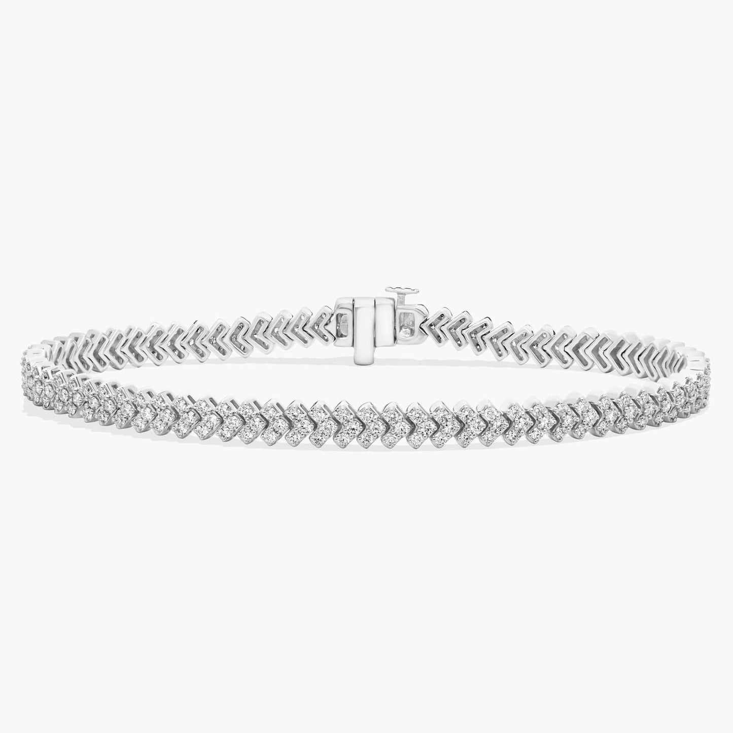 5 ct to 20 ct Diamond V-Link Tennis Bracelet in 10k Gold