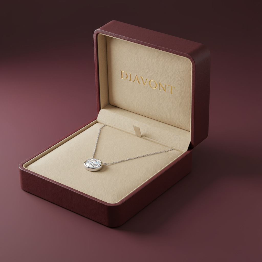 1 Carat, Colour D, Clarity VVS Oval Diamond Pendant Necklace with Chain in Sterling Silver