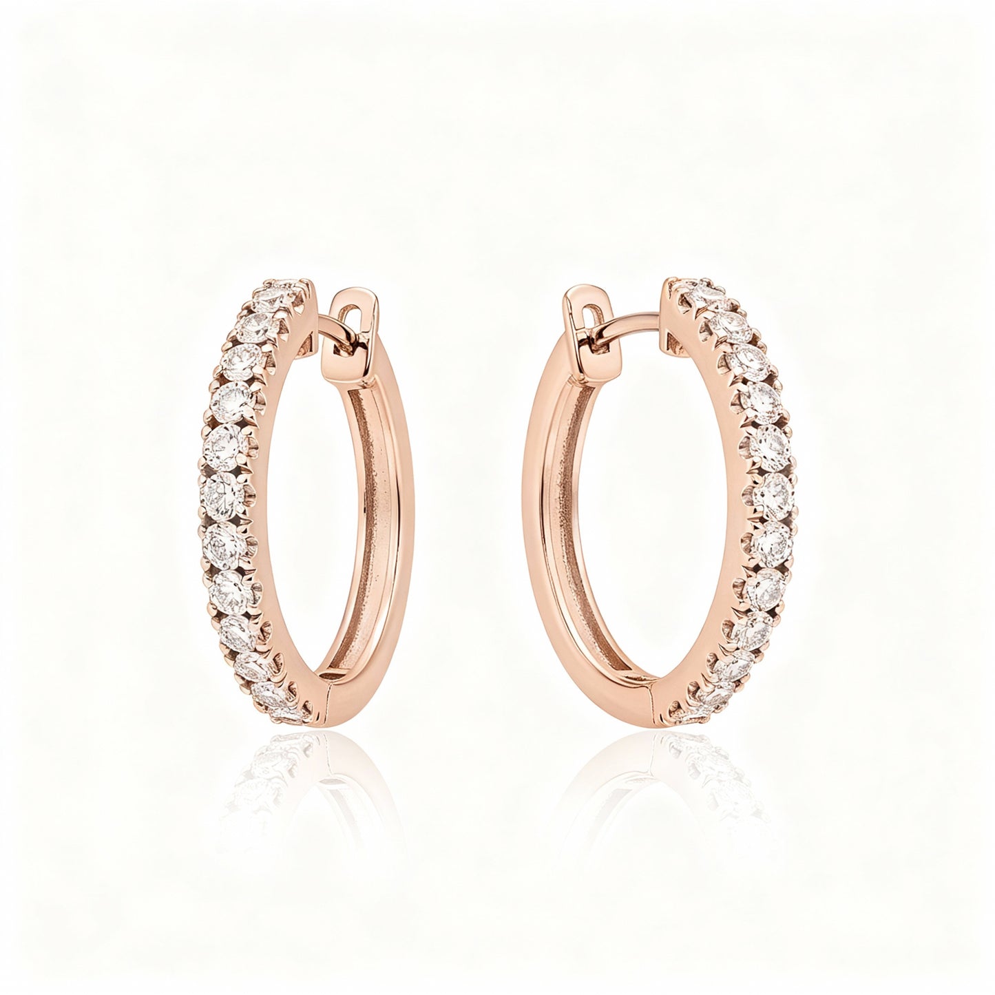 2 Carat Classic Inside Out Diamond Hoop Earrings