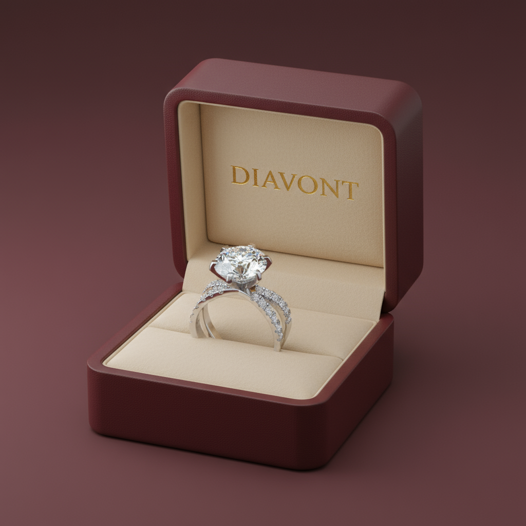 8.4 Carat, E Colour, VVS2 Clarity, Excellent Cut, Twisted Halo Ring in 18k Gold with IGI Certificate