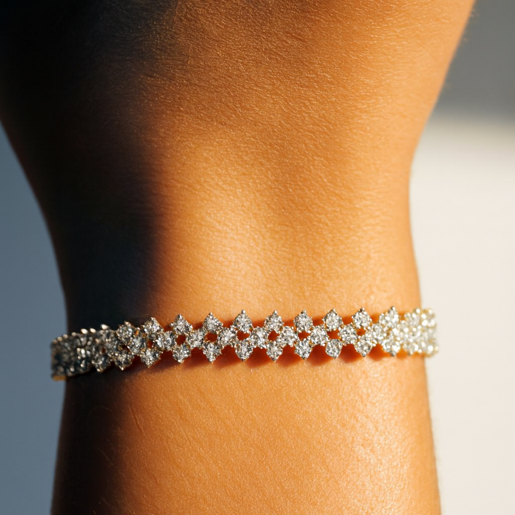 5 ct to 20 ct Diana Link Tennis Bracelet in 10k Gold
