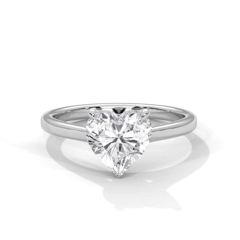 Heart Solitaire Ring