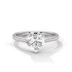 Heart Solitaire Ring