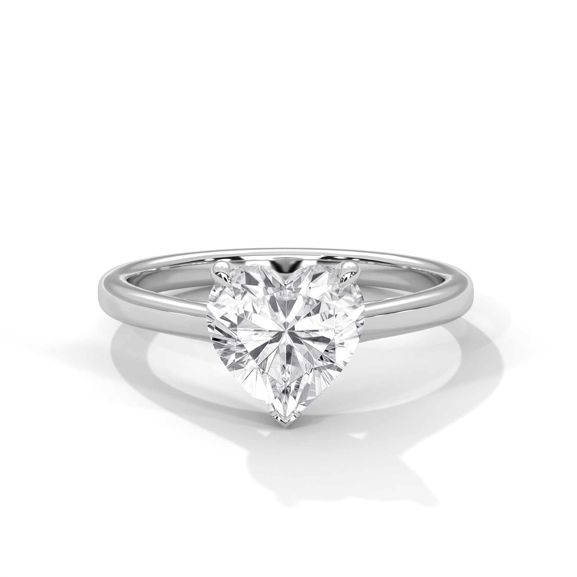 Heart Solitaire Ring