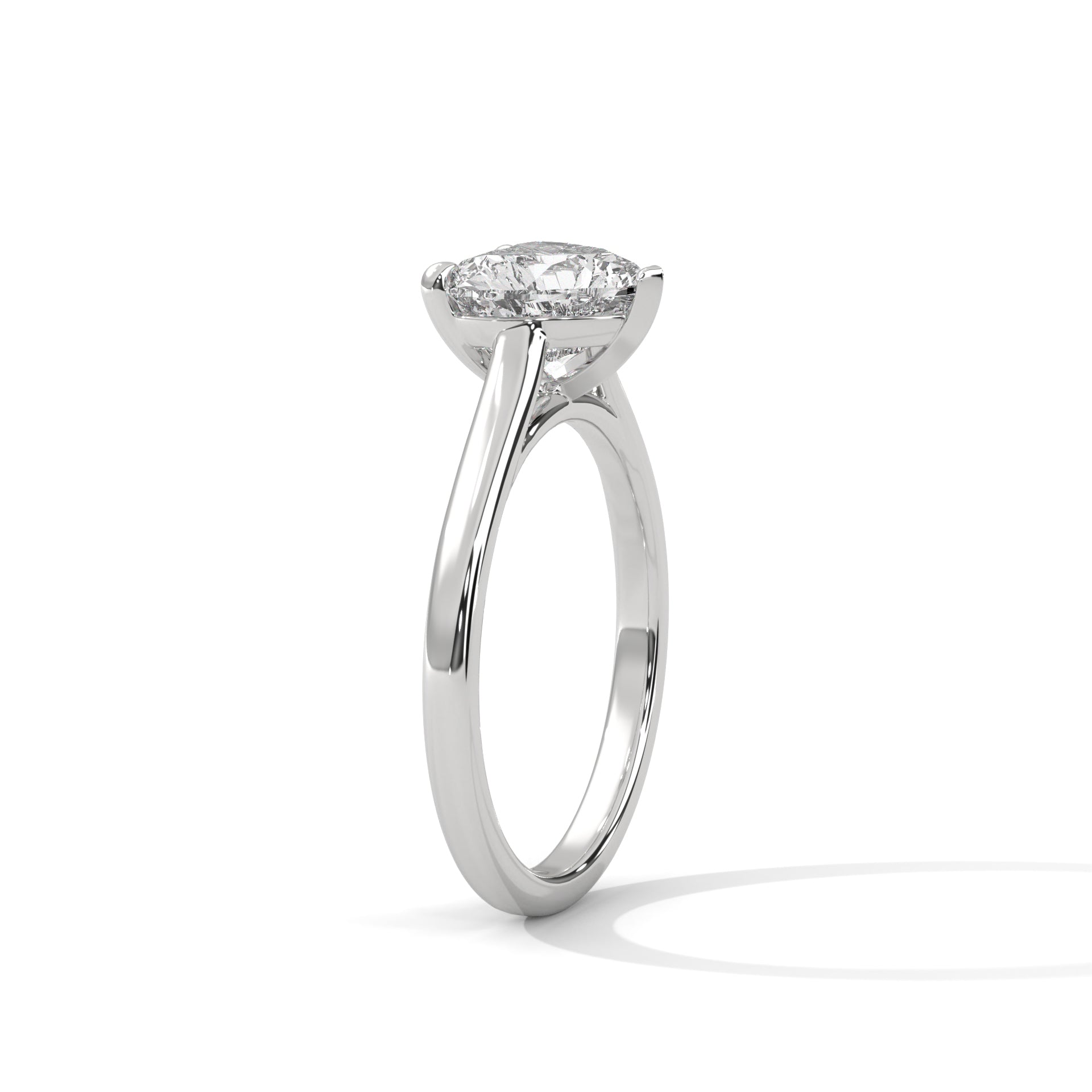 Heart Solitaire Ring