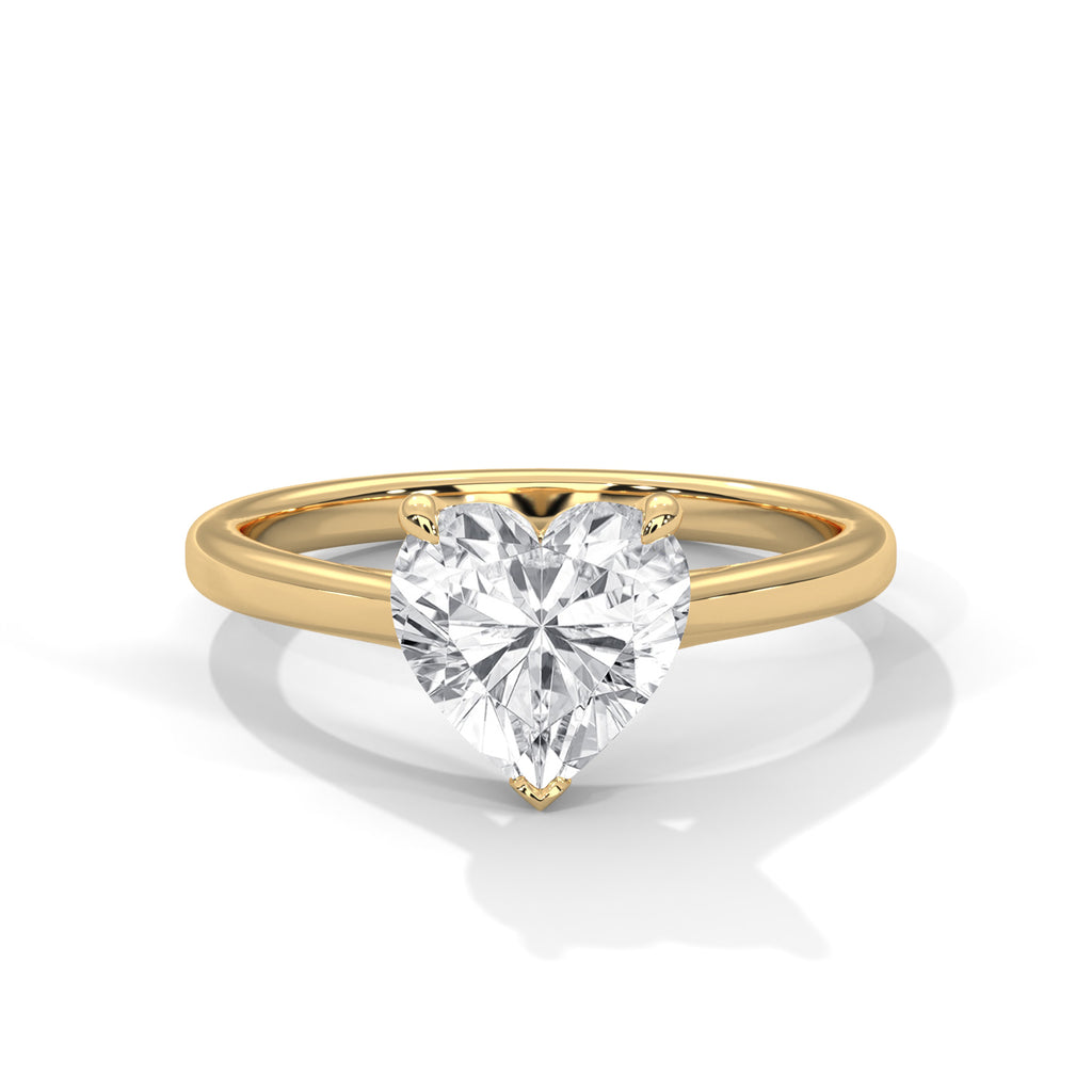 Heart Solitaire Ring