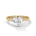 Heart Solitaire Ring