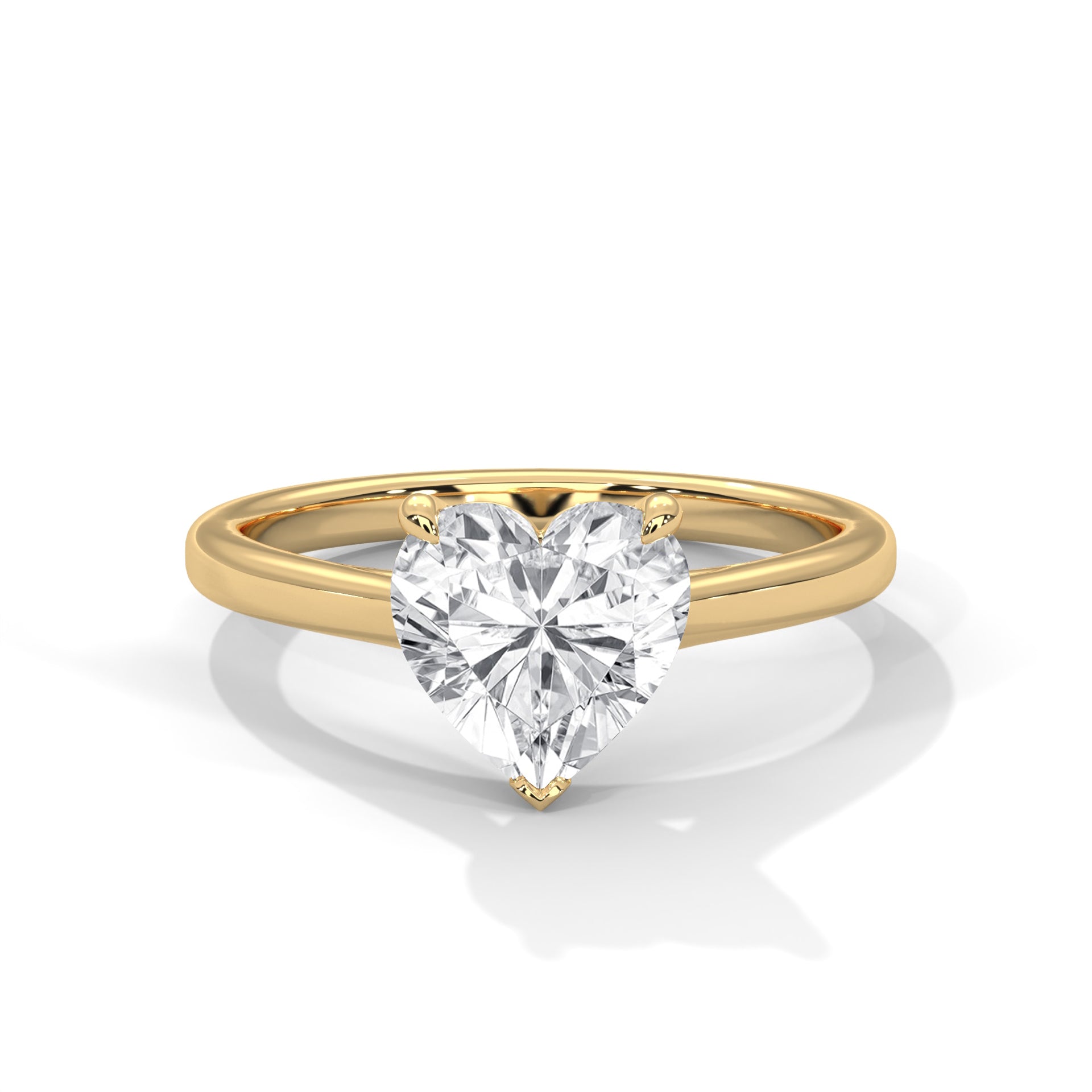 Heart Solitaire Ring
