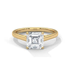 Asscher cut Solitaire Ring