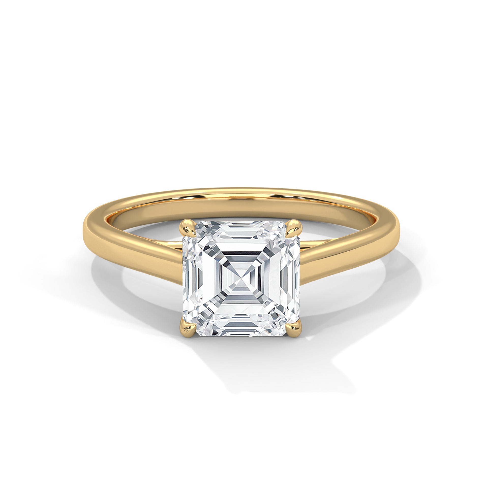 Asscher cut Solitaire Ring