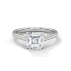 Asscher cut Solitaire Ring
