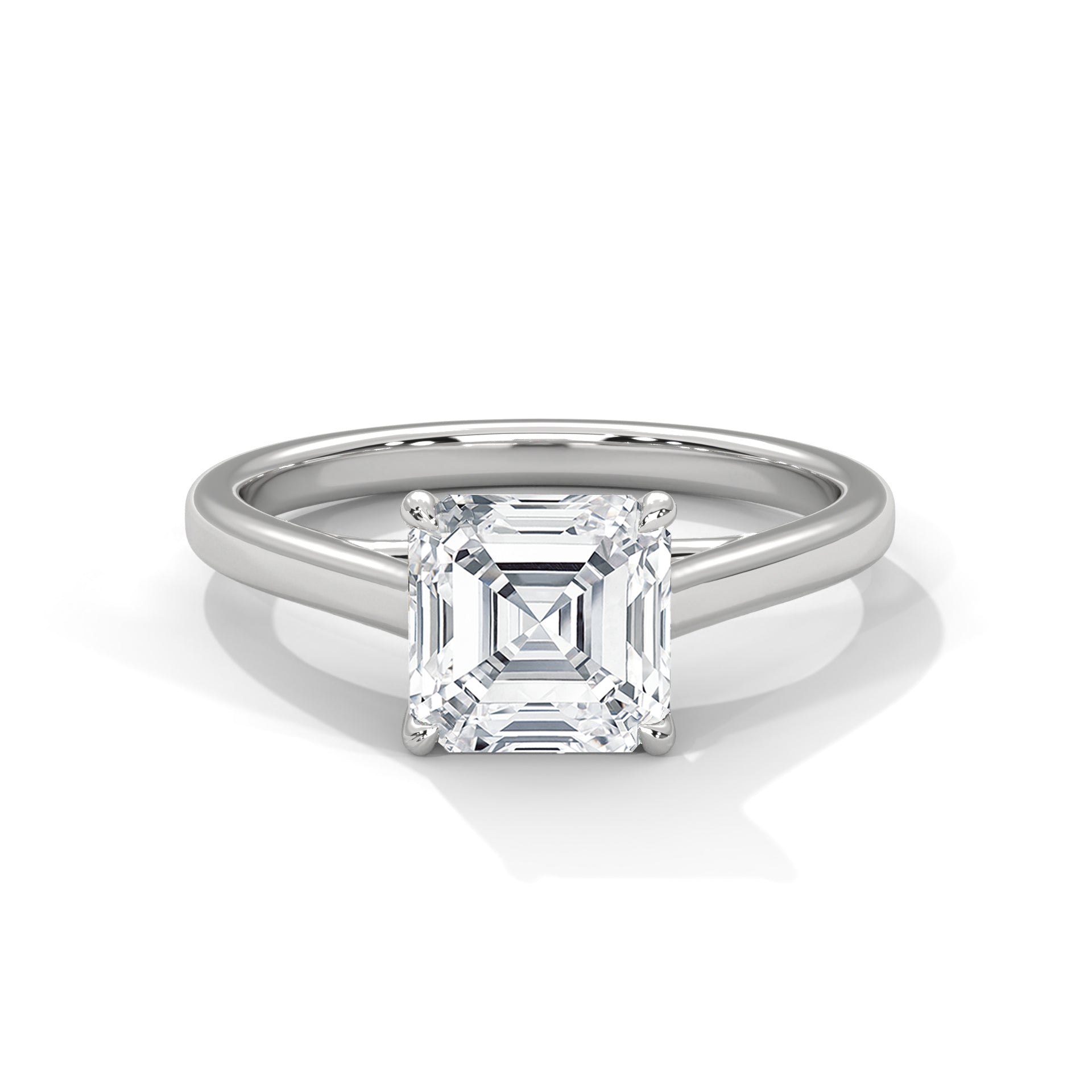 Asscher cut Solitaire Ring