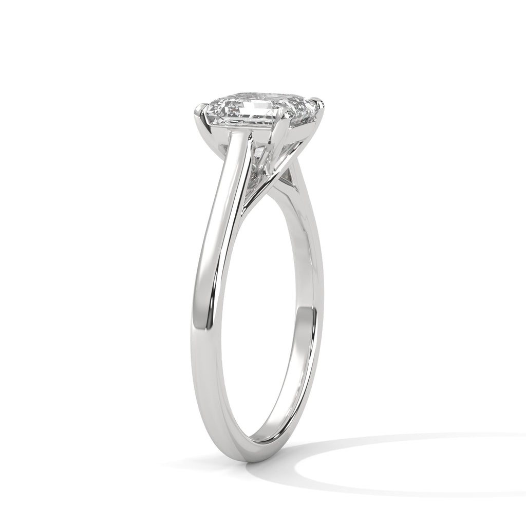 Asscher cut Solitaire Ring