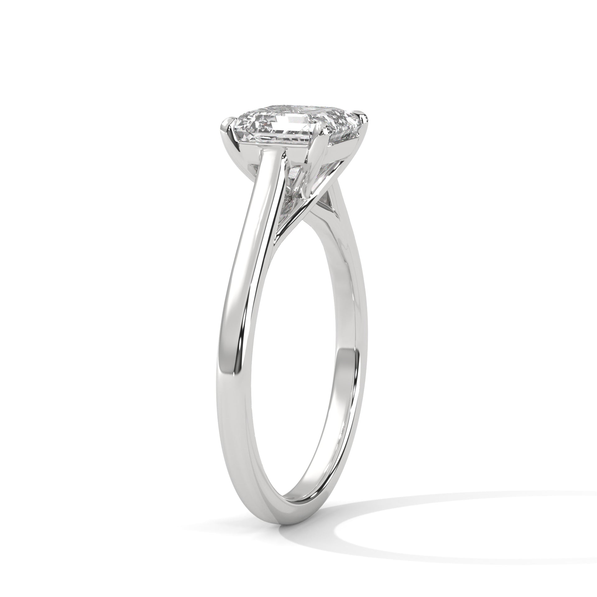 Asscher cut Solitaire Ring